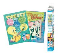 ABYSTYLE LOONEY TUNES - Juego de 2 pósters Chibi Titi y Grosminet (52 x 38 cm)