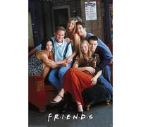 ABYSTYLE Poster Friends Iconic Group - producto oficial - tamaño 91,5 x 61 cm - papel laminado de alta calidad - póster serie de televisión cultissime