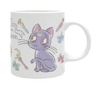 ABYSTYLE - SAILOR MOON - Taza Luna & Artemis Chibi - Producto oficial - Capacidad 320 ml - Cerámica de alta calidad