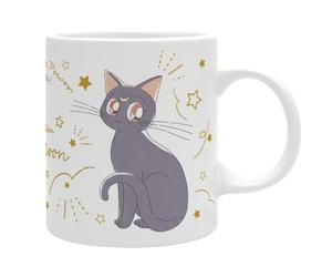 ABYSTYLE - SAILOR MOON - Taza Luna & Artemis Gatos - Producto oficial - Capacidad 320 ml - Cerámica de alta calidad