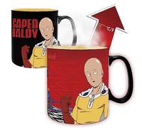 ABYstyle Taza de cerámica Saitama & Garou One Punch Man — Efecto térmico 460 ml, negro, caja regalo