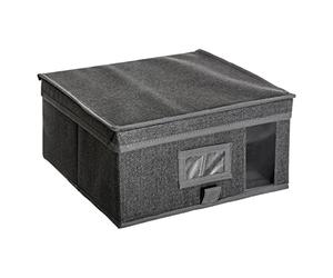 AC-Deco - Caja de almacenamiento (tamaño mediano), color gris