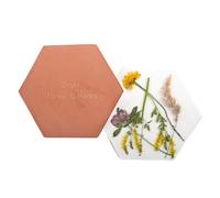 AC-Deco - Prensa de flores y hierbas de terracota para microondas (19,4 x 17,1 x 3,3 cm)