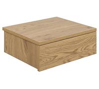 AC Design Furniture Asta - Mesita de Noche Cuadrada rústica con 1 cajón de Roble Salvaje, Montaje en Pared, diseño Minimalista, organización del Dormitorio, 37 x 13 x 32 cm