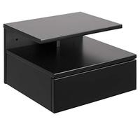 AC Design Furniture Fia mesita de noche, al.: 22,5 × an.: 32 × lar.: 35 cm, Negro, MDF, 1 pza.
