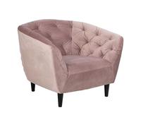 AC Design Furniture Ragnar Sillón, Color Rosa empolvado, Terciopelo, Ancho 97 cm x Alto 79 cm x Fondo 83 cm, 1 Pieza