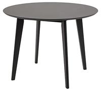 AC Design Furniture Roxanne Mesa De Comedor, Negra, Chapada En Roble/Madera De Caucho, lar.: 105 × an.: 105 × al.: 76 cm, 1 pza.
