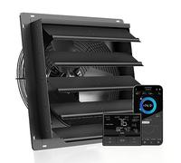 AC Infinity AIRLIFT T20, 500mm Ventilador de escape de persiana de con controlador de temperatura y humedad compatible con aplicación WiFi, ventilación y refrigeración de montaje en pared para