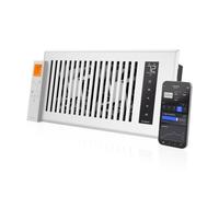AC Infinity AIRTAP T4, 10x25cm Ventilador de refuerzo silencioso con registro y termostato, Ventilación en Blanco, Compatible con registros de 4x10 pulgadas con controles de bluetooth