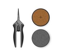 AC Infinity Cizalla de poda de acero, 16,8cm inoxidable de con kit de limpieza, diseño ergonómico ligero, cuchillas antiadherentes con revestimiento de titanio para jardinería, hidroponía