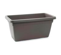 AC - Jardinera de plástico sin Plato - 100 cm - Agujeros de Drenaje - Modelo PLFT - Forma Rectangular - Ideal para Decorar tu casa y jardín - Fabricada en España - Color Antracita