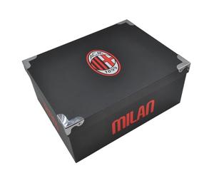 AC Milan Juego de 10 piezas de almacenamiento baúl con esquinas de metal 144001