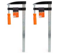 AC - Pack de 2 sargentos de Tornillo, Abrazadera de Barra, Acero y plástico, Gran Fuerza de sujeción, Herramienta para carpintería, fijación de Madera, tableros - 120 x 400 mm