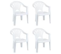AC - Pack de 4 Sillas Mini - Infantiles Modelo Tipi - Fabricado en España - Ideal para Jugar, Leer y Dibujar - 50 x 35 x 28 cm - Color Blanco - NO APTAS para Adultos