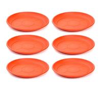 AC - Pack de 6 Platos para Maceta Mediterranea - Fabricado en Polipropileno - Ideal para el Hogar, Plantas, Jardín, Decoración. - Cuidado de Plantas - Forma Redonda - Ø 48,4 cm - Color Marrón