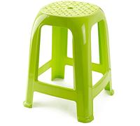AC - Taburete PVC, Multiusos de plástico Resistente, Ideal para el hogar, Clases o Trabajo, 46.5 x 37 x 37 cm, Color Amarillo Verdoso