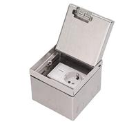 Ac250V 4000W Enchufe de Suelo Oculto con Toma de Corriente Plana Y Puerto Rj45 Integrado, Enchufe Ue para Oficinas Hoteles Escuelas - Tomas de Corriente Empotradas Suelo con Doble Salida