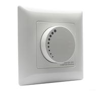 Acabado blanco inalámbrico material del atenuador 86x86m m de la pared de | Rango de transmisión de 30 m, perilla giratoria intuitiva, control de potencia y brillo sin costuras, señal estable 2.4G