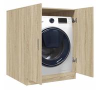 ACAGALA Armario para lavadora con puertas, mueble de baño para secadora y lavadora, armario de transformación para lavadora, 71x71,5x91,5 cm Roble Sonoma