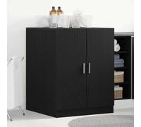 ACAGALA Mueble para lavadora con puertas, armario de baño para secadora y lavadora, armario de transformación para lavadora, 71x71,5x91,5 cm Roble negro