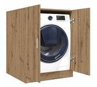 ACAGALA Mueble para lavadora con puertas, mueble de baño para secadora y lavadora, mueble de transformación para lavadora, 71x71,5x91,5 cm Roble artesanal