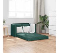 ACAGALA Sofá cama de 2 plazas de tela verde oscuro, sofá de suelo extensible con función de dormir y almohada, sofá cama plegable para invitados para habitaciones pequeñas, habitación juvenil, sofá