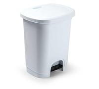 Acan Tradineur - Cubo de basura con pedal - Fabricado en Plástico - Capacidad de 8 Litros - 30 x 25 x 21 cm - Color Blanco