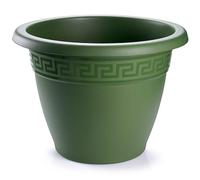 Acan Tradineur - Maceta Redonda Terracota - Fabricado en Plástico - Macetero Apto para Exterior e Interior del hogar - 60 cm - Color Verde