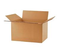 Acan Tradineur - Pack de 12 Cajas de cartón Embalaje, mudanzas, cartón Reforzado y Resistente, Plegables y Reutilizables, envío Paquetes, almacenaje - 38 x 19,6 x 37 cm
