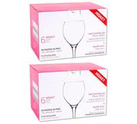 Acan Tradineur - Pack de 12 Copas - Modelo Misket - Capacidad: 365 ml - Ideal para Vino - Aptas para lavavajillas - Tamaño Aprox: Ø 7,5 x 18 cm