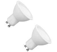 Acan Tradineur - Pack de 2 bombillas LED planas, GU10, 8W equivalente a 72W, 710 lúmenes, 6500K, luz blanca fría nergética F, 20000 horas - 5,5 x 5 cm