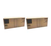 Acan Tradineur - Pack de 2 Caja de 24 vasos Modelo Leerdam - Capacidad de 320 ML - Fabricado en Vidrio Resistente - Apto para lavavajillas - Tamaño aprox: diámetro 6 x 16,5 cm - 48 Uds Total.