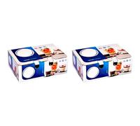 ACAN Tradineur - Pack de 2 Caja de 4 vasos Modelo Gigogne - Capacidad de 160 ML - Fabricado en Vidrio Resistente - Apto para lavavajillas - Tamaño aprox: diámetro 7,5 x 12,5 cm - 8 Uds Total