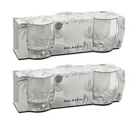 Acan Tradineur - Pack de 2 Cajas de 3 Vasos Modelo Galassia - 20 abricado en Vidrio Resistente - Apto para lavavajillas - 6 Uds Totales