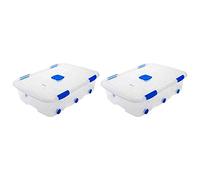 Acan Tradineur - Pack de 2 Cajas de Almacenamiento - Fabricado en plástico - Contenedor para almacenar libros, ropa, mantas - N.º 14-76,2 x 55,9 x 18,2 cm - 56 Litros