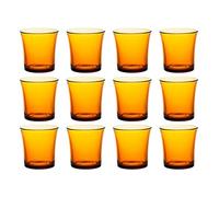 Acan Tradineur - Pack de 3 Cajas de 4 Vasos Modelo LYS - 16 abricado en Vidrio Resistente - Apto para lavavajillas - 12 Uds Totales
