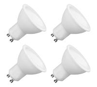 Acan Tradineur - Pack de 4 bombillas LED planas, GU10, 6W equivalente a 54W, 510 lúmenes, 3000K, luz amarilla cálida nergética G, 20000 horas - 5,5 x 5 cm