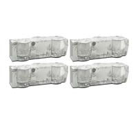 Acan Tradineur - Pack de 4 Caja de 3 Vasos Modelo Galassia - Capacidad: 300 ml - Fabricado en Vidrio Resistente - Apto para lavavajillas - Tamaño aprox: Ø 8 x 9 cm - 12 Uds Totales