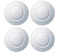Acan Tradineur - Pack de 4 Platos Llanos - Modelo París - Ø 23 cm - Vidrio - Apto para lavavajillas y microondas - Ideal para el hogar, Cocina y hostelería
