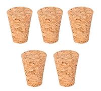 ACAN Tradineur - Pack de 5 tapones cónicos de corcho para cerrar botellas de cristal, botes, frascos, vino, aceite, bares, restaurantes, hogar, 23 x 14 x 30 mm