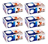 ACAN Tradineur - Pack de 6 Caja de 4 vasos Modelo Gigogne - Capacidad de 160 ML - Fabricado en Vidrio Resistente - Apto para lavavajillas - Tamaño aprox: diámetro 7,5 x 12,5 cm - 24 Uds Total