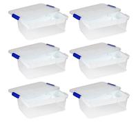 Acan Tradineur - Pack de 6 Cajas de Almacenamiento - Fabricado en plástico - Contenedor para almacenar Libros, ropa, mantas - N.º 31-14 x 37 x 26 cm - 9 Litros