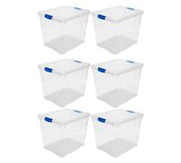 Acan Tradineur - Pack de 6 Cajas de Almacenamiento - Fabricado en plástico - Contenedor para almacenar libros, ropa, mantas - N.º 17 - 42,2 x 35 x 35 cm - 35 L