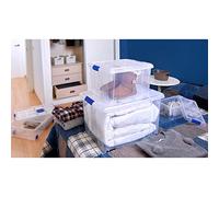 Acan Tradineur - Pack de 6 Cajas de Almacenamiento - Fabricado en plástico - Contenedor para almacenar libros, ropa, mantas - N.º 14-76,2 x 55,9 x 18,2 cm - 56 Litros