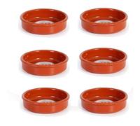 Acan Tradineur - Pack de 6 cazuelas Redondas de Barro - Aptas para vitro y Horno - Ideales para guisos y asados caseros - Ø 14 cm