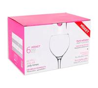 Acan Tradineur - Pack de 6 Copas - Modelo Misket - Capacidad: 210 ml - Ideal para Vino - Aptas para lavavajillas - Tamaño Aprox: Ø 6,8 x 14,8 cm