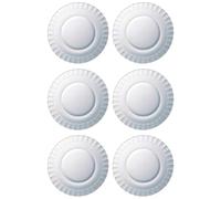 Acan Tradineur - Pack de 6 Platos Llanos - Modelo París - Ø 23 cm - Vidrio - Apto para lavavajillas y microondas - Ideal para el hogar, Cocina y hostelería