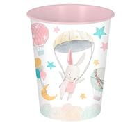 Acan Tradineur - Papelera de plástico Infantil Decorada, Cubo de Basura cilíndrico para Estudio, Dormitorio de niños (Conejita, 25,5 x 21,5 cm, 6 litros)