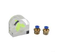 Accarugty Medidor de flujo de refrigeración por agua indicador acrílico para monitoreo de rotación del motor del husillo, sensor de nivel de refrigerante transparente con compatibilidad de conexión
