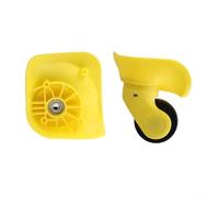 Accarugty Repuesto de rueda de maleta, ruedas de bolsa de viaje, piezas de repuesto de rodillos de equipaje, kit de reparación de ruedas de carro, ruedas giratorias silenciosas, resistentes (amarillo